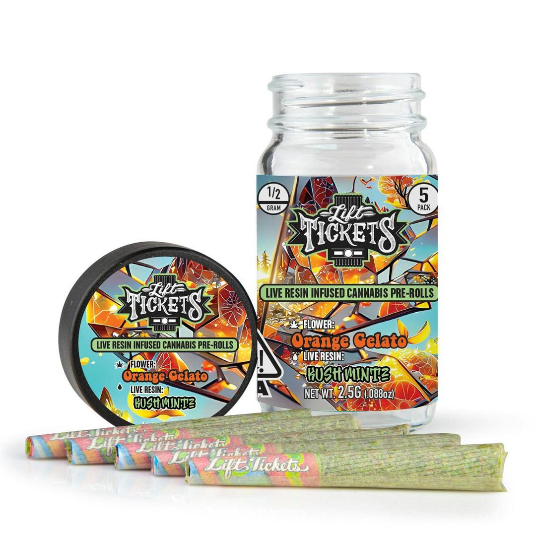 Orange Gelato x Kush Mintz - Infused Pre-Roll 5-Pack