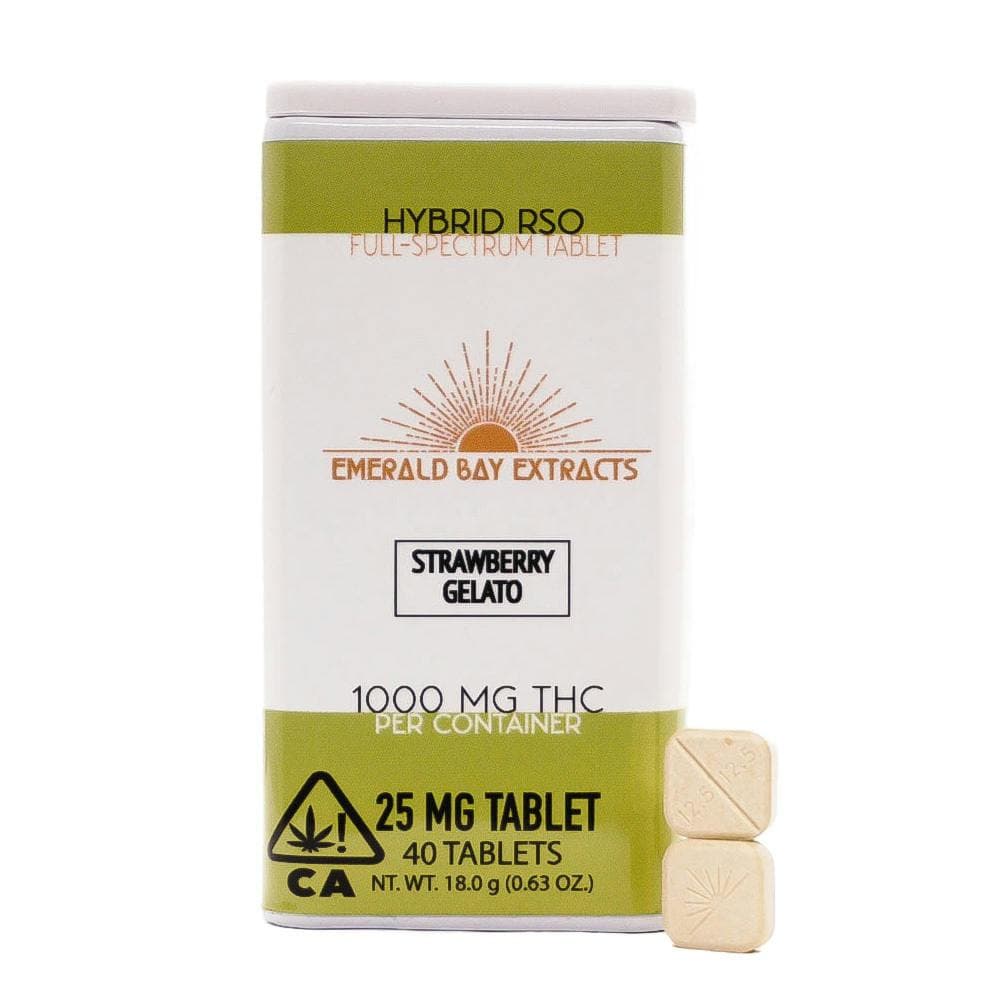 Strawberry Gelato RSO Tablets (25mg Tablet) (1000mg Package)