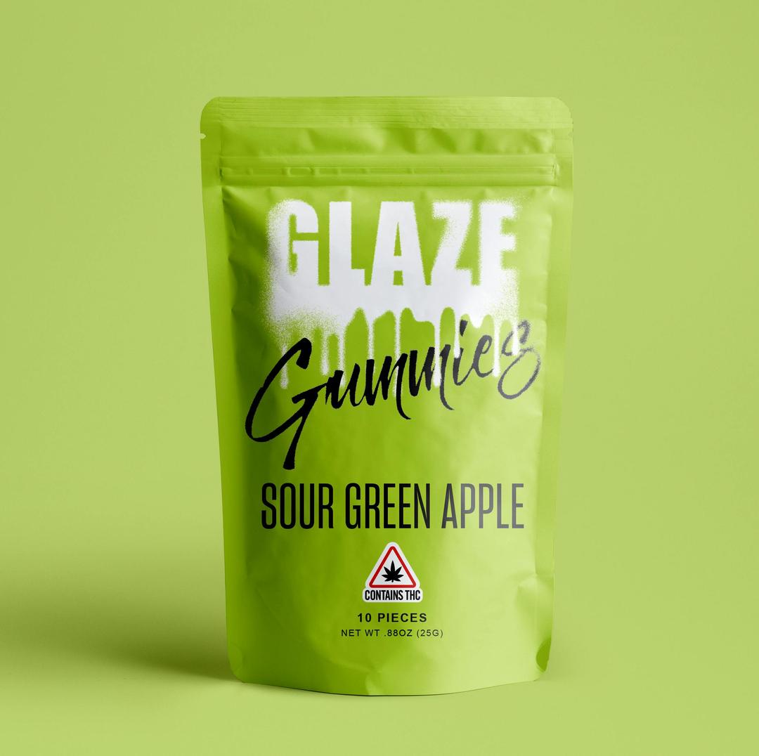 Glaze | Sour Green Apple Gummies | 100mg