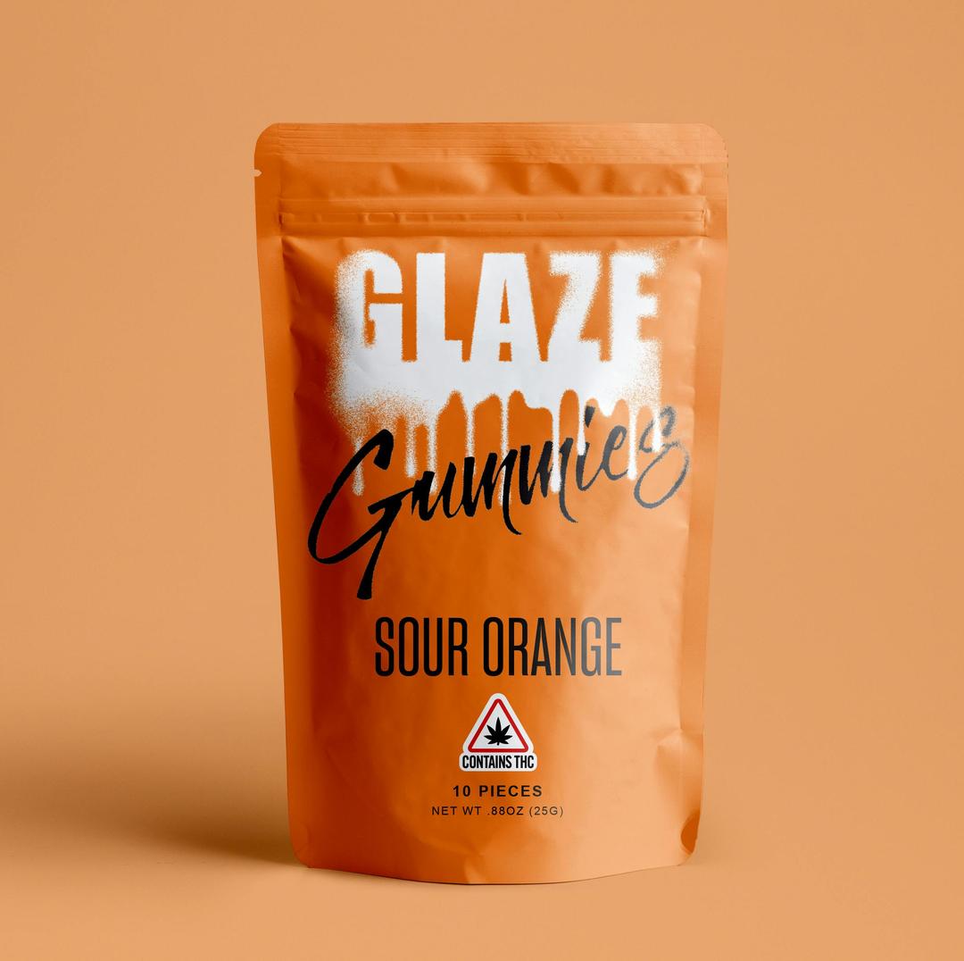 Glaze | Sour Orange Gummies | 100mg