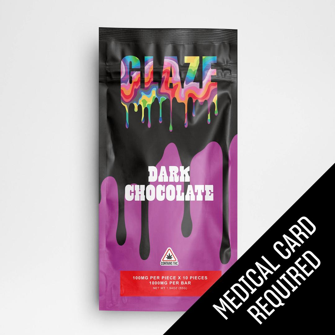 Glaze | Dark Chocolate Bar | 1000mg (MED)