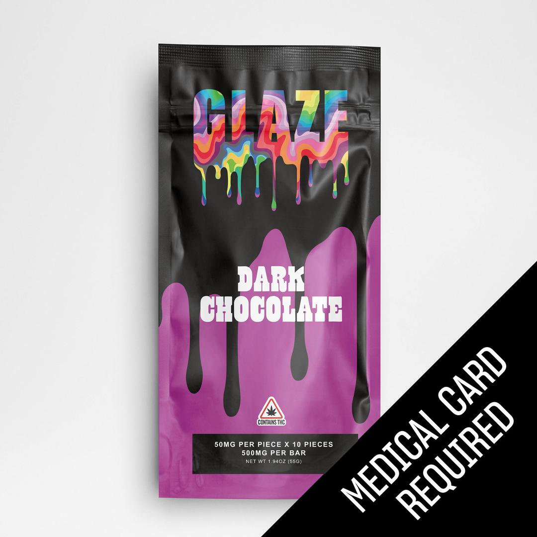 Glaze | Dark Chocolate Bar | 500mg (MED)