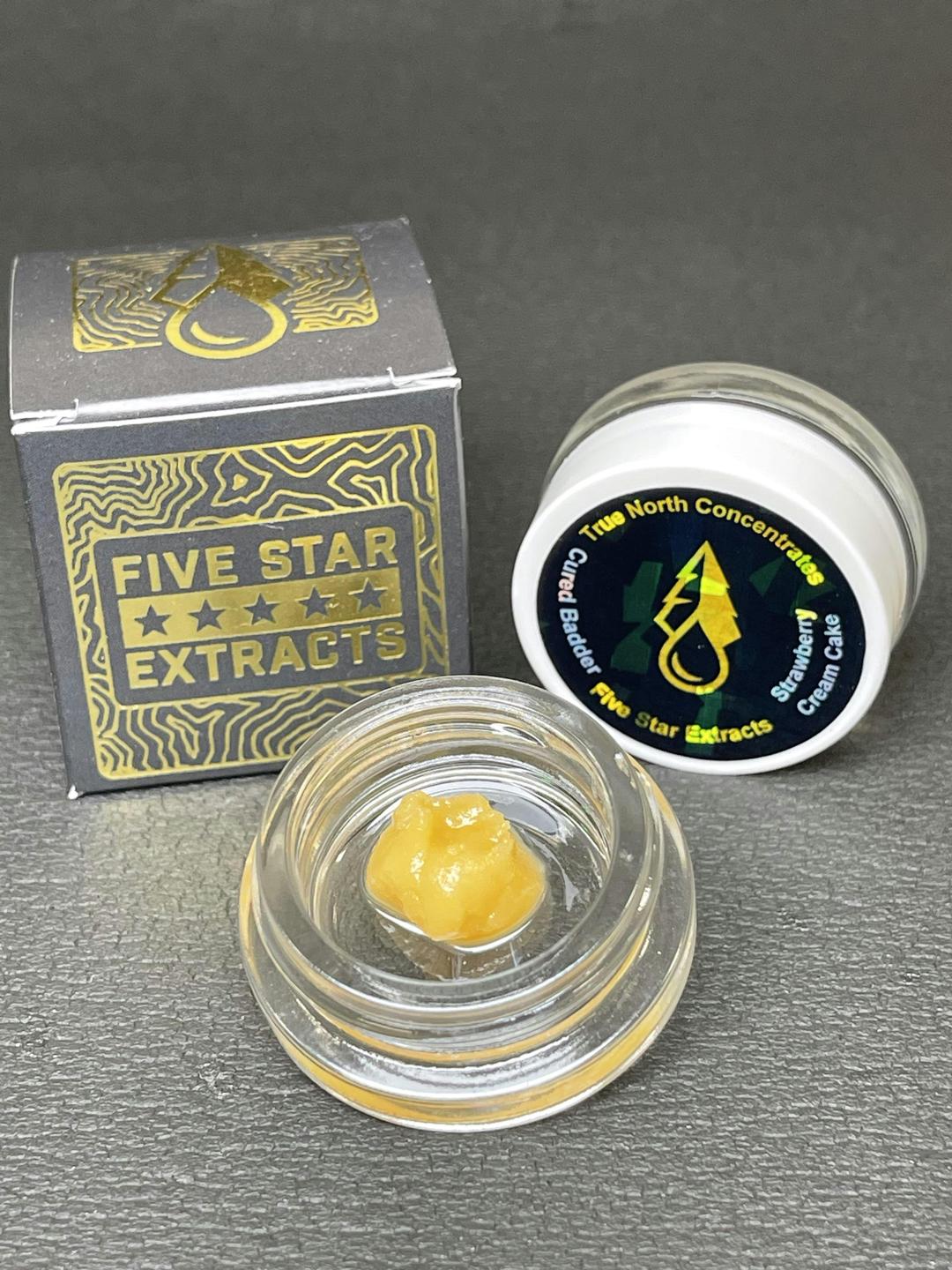 Five Star Extracts: Strawberry Cream Cake - 1 Gram Cured Badder