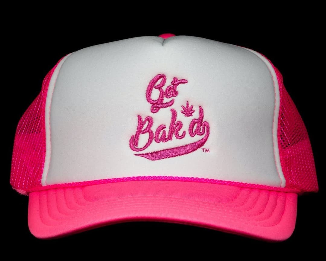 Get Bak'd Spirit Mesh Trucker Snapback Hat (Pink)