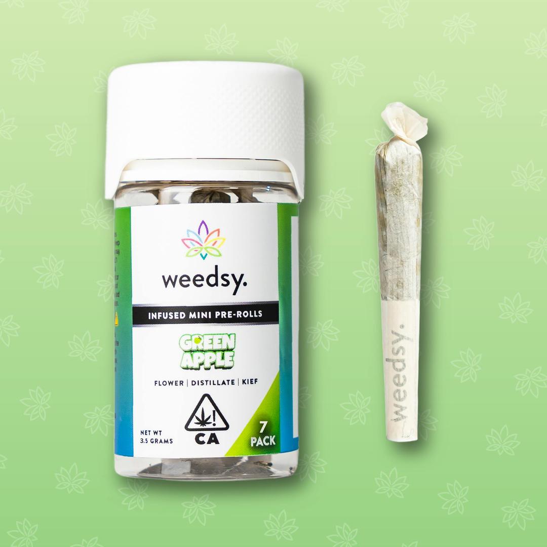 Green Apple 3.5G Infused Mini Pre-Rolls (7-Pack)