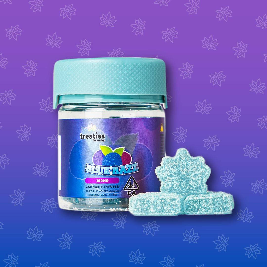 Treaties - Blue Razz 100MG Infused Gummies