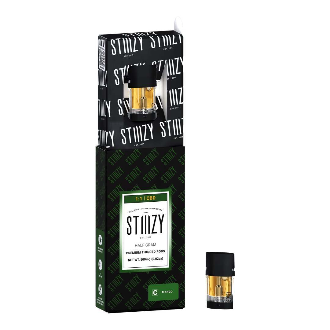 Vape - MANGO - 1:1 (CBD/THC) PREMIUM POD .5G - IL