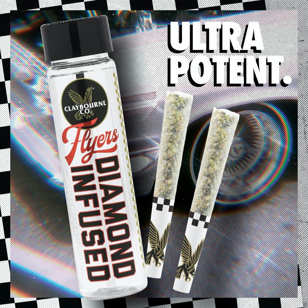 OG Kush Breath (1g) - Diamond Infused Flyers Pre-Rolls