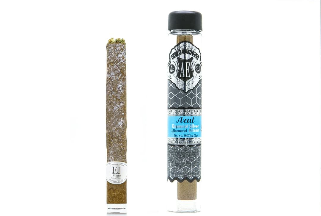 El Blunto Especial Silver Azul Diamond Infused 2G Cannabis Cigar [blunt]
