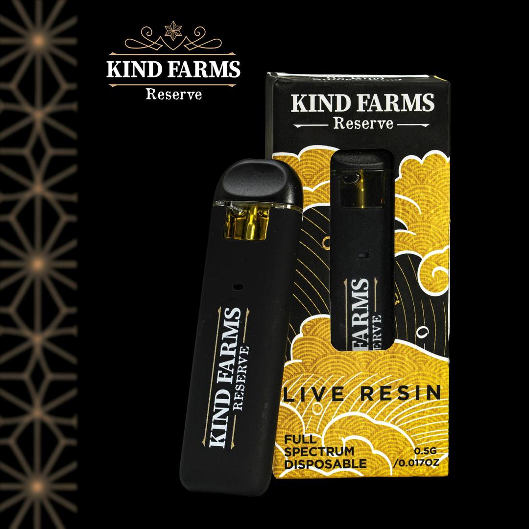Biscotti .5g Live Resin Disposable Vape - Kind Farms Reserve