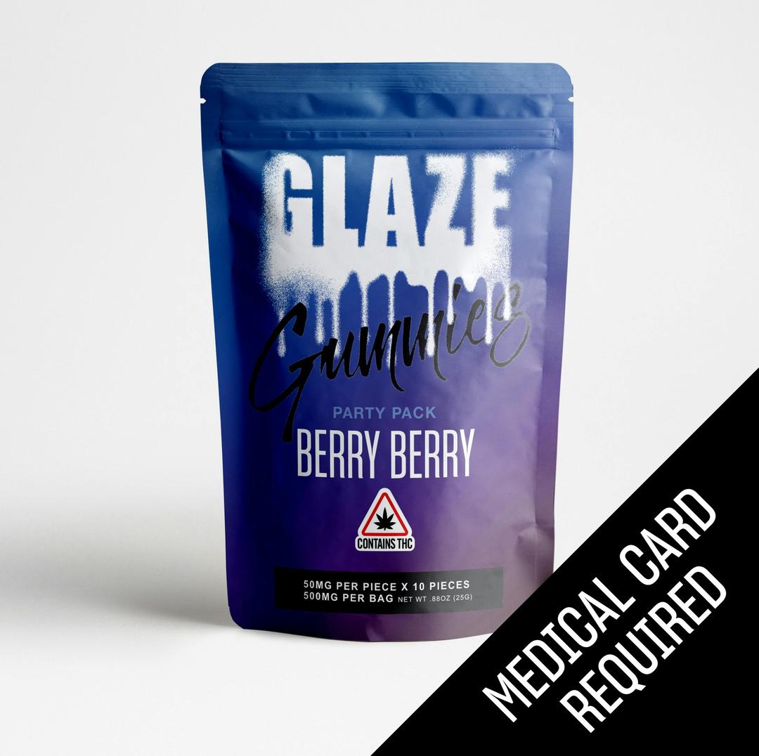 Glaze | Berry Berry Gummy Party Pack | 500mg (MED)