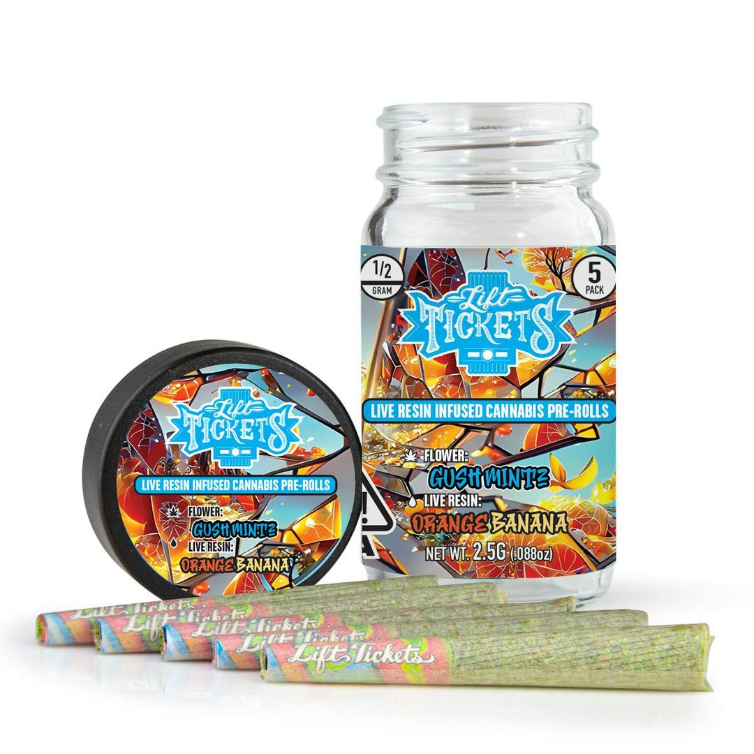 Gush Mintz x Orange Banana - Infused Pre-Roll 5-Pack