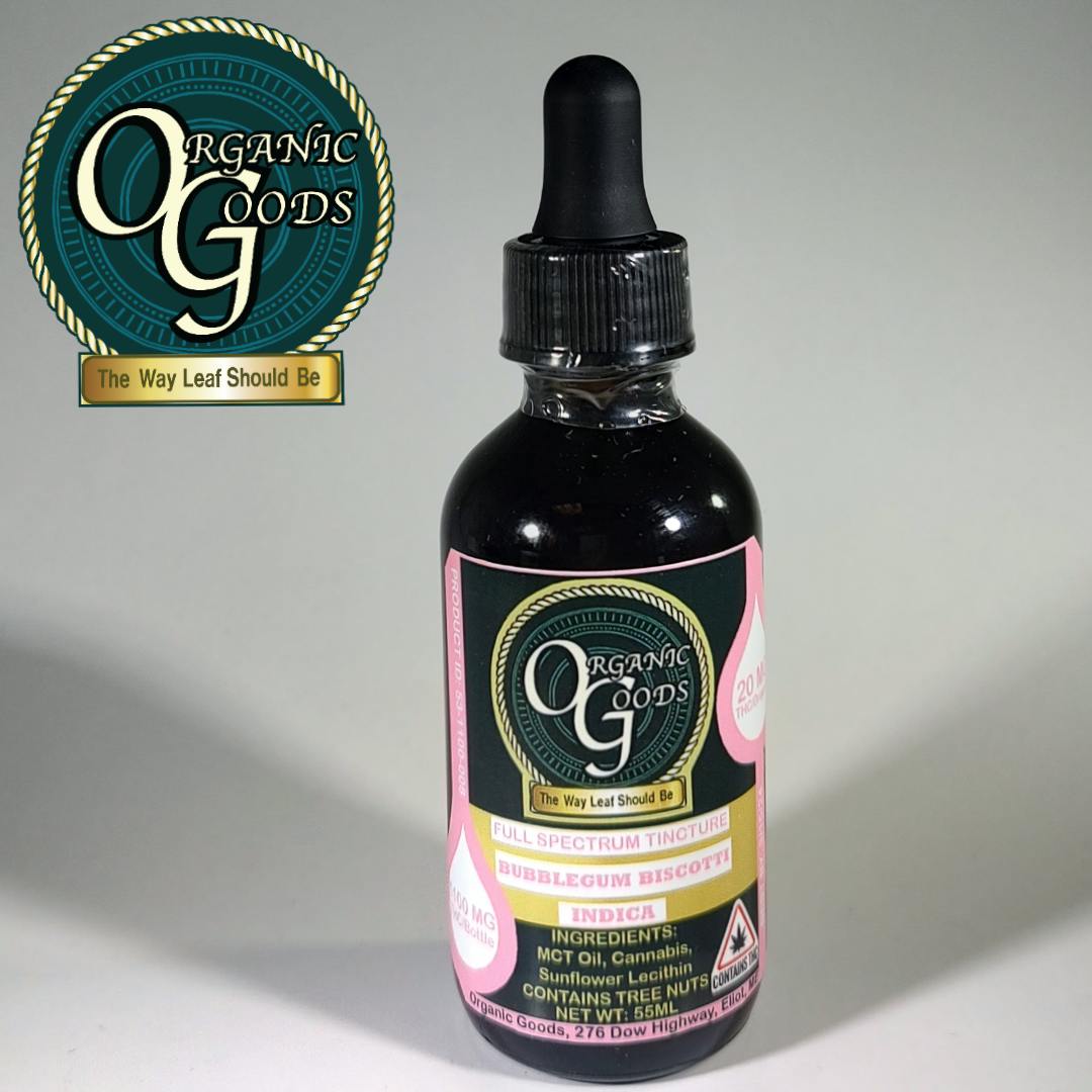 Organic Goods Tincture THC Full Spectrum Bubblegum Biscotti 1100 MG