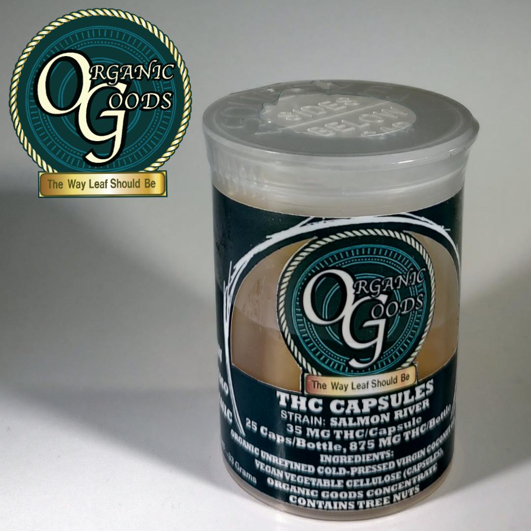 Organic Goods THC Capsules Salmon River 875 MG