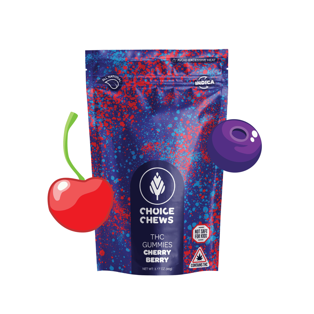 Choice Chews - Cherry Berry Gummies (Indica) - 100mg