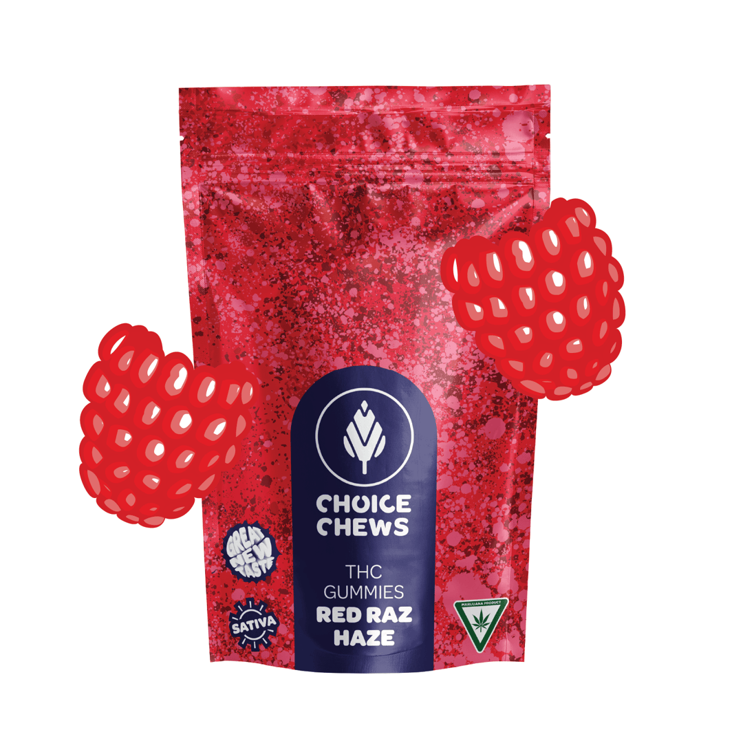 Choice Chews - Red Raz Haze (Sativa) - 100mg