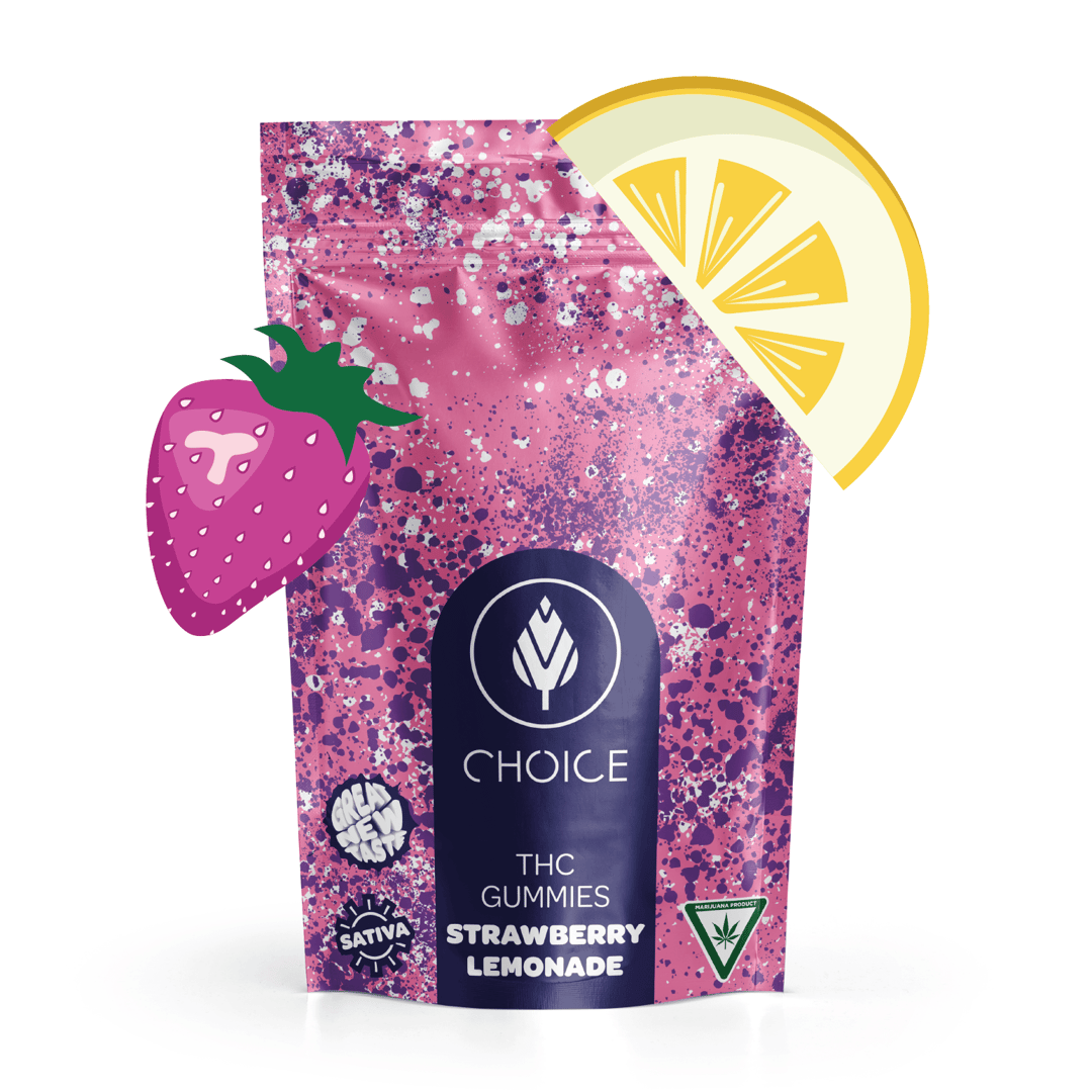 Choice Chews - Strawberry Lemonade Gummies (Sativa) - 100mg