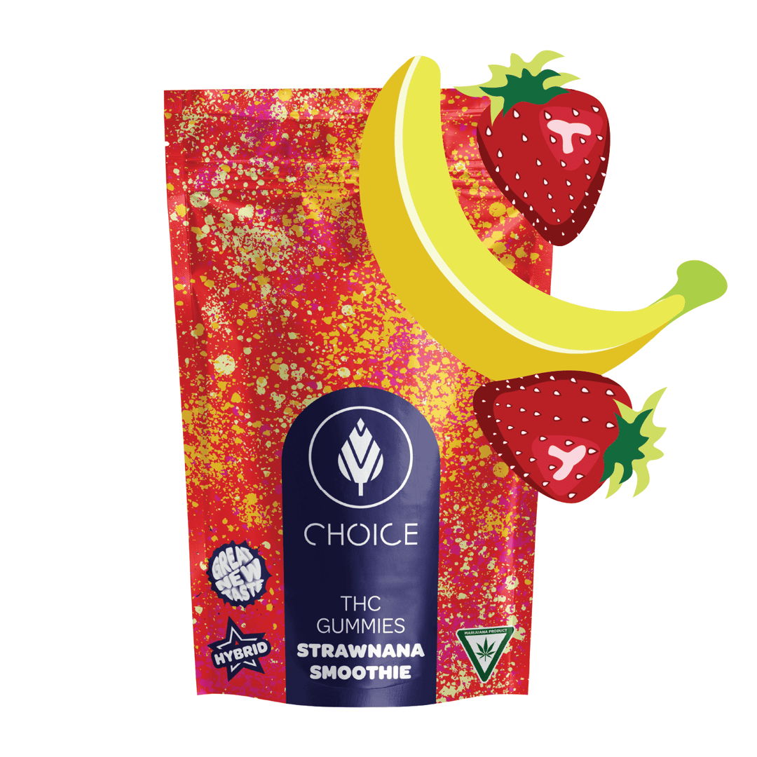 Choice Chews - Strawnana Smoothie Gummies (Hybrid) - 100mg