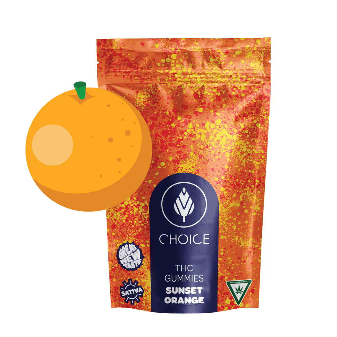 Choice Chews - Sunset Orange Gummies (Sativa) - 100mg