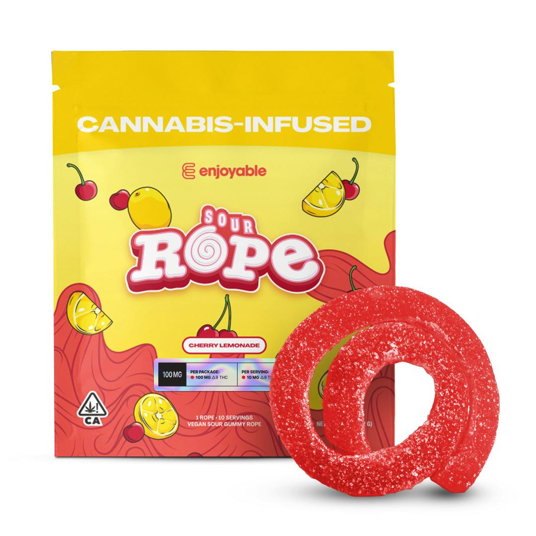 Enjoyable Cherry Lemonade Sour Rope 100mg