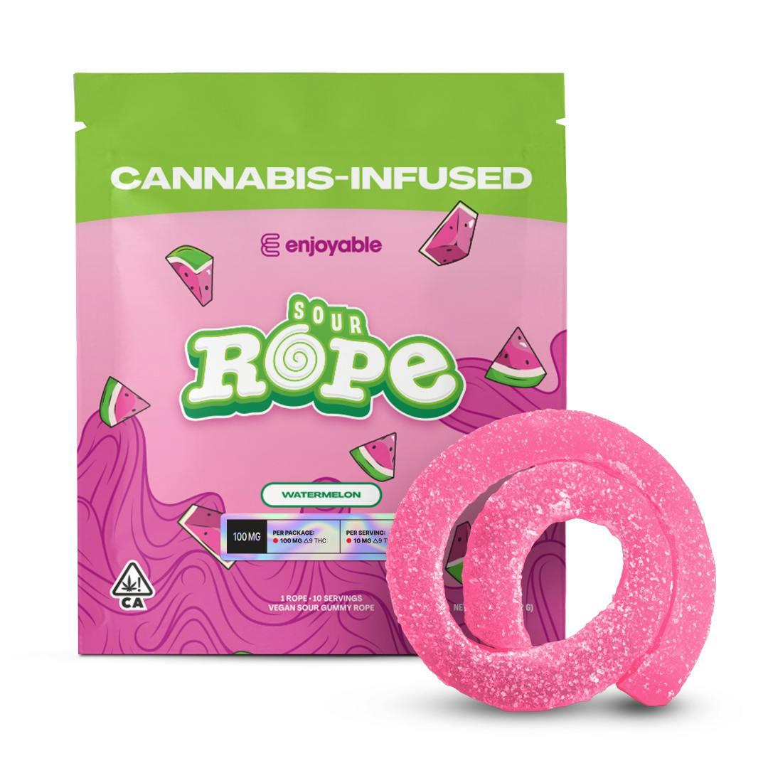 Enjoyable Watermelon Sour Rope 100mg