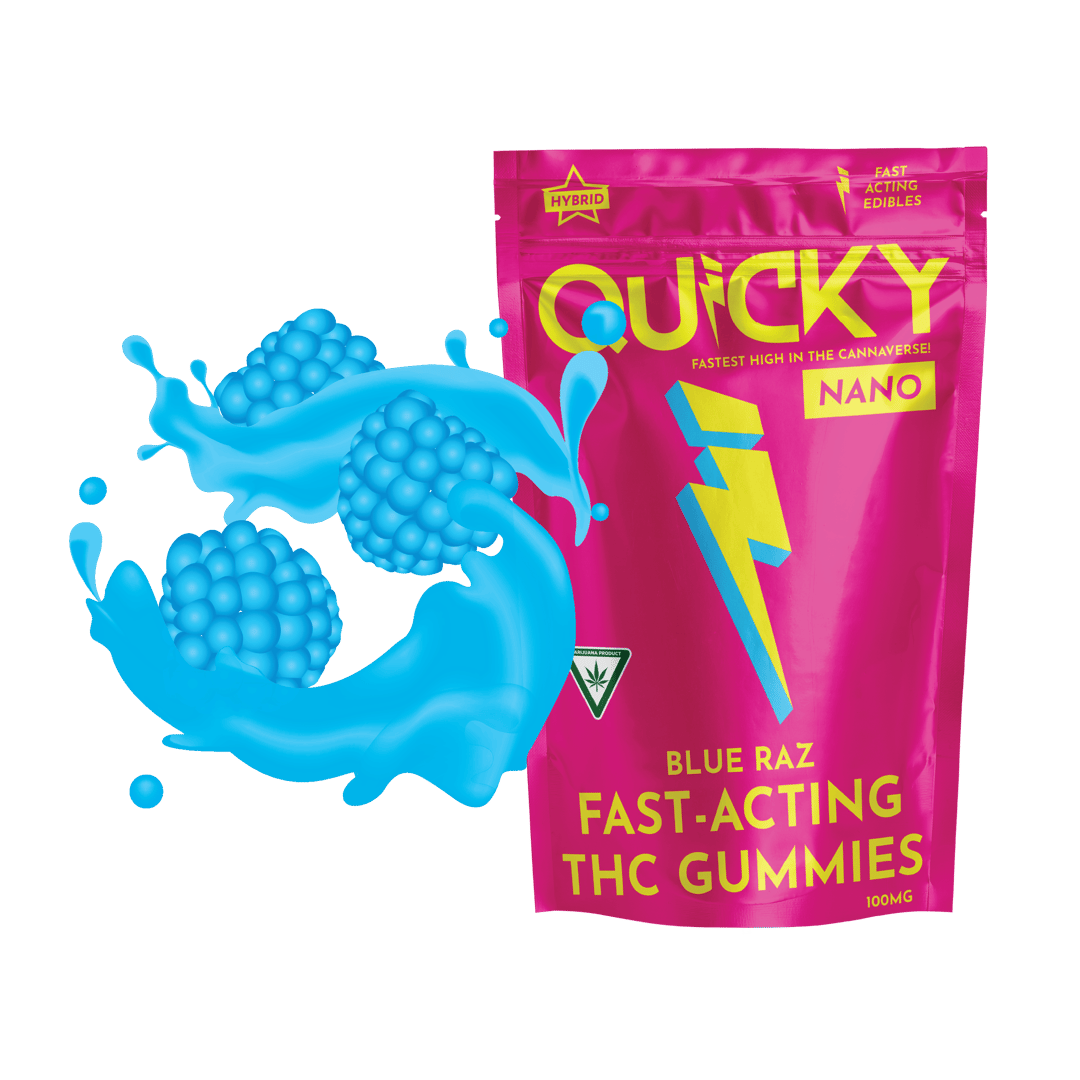 Quicky Gummies - Blue Raz (Hybrid) - 100mg