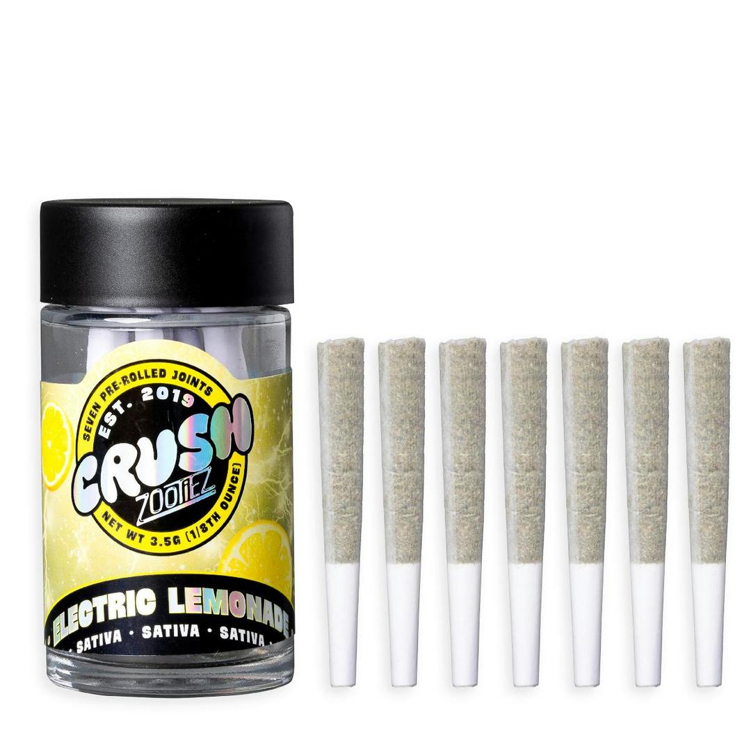 Crush Cannabis ms - Electric Lemonade - 7 pack pre-rolls total 3.5g