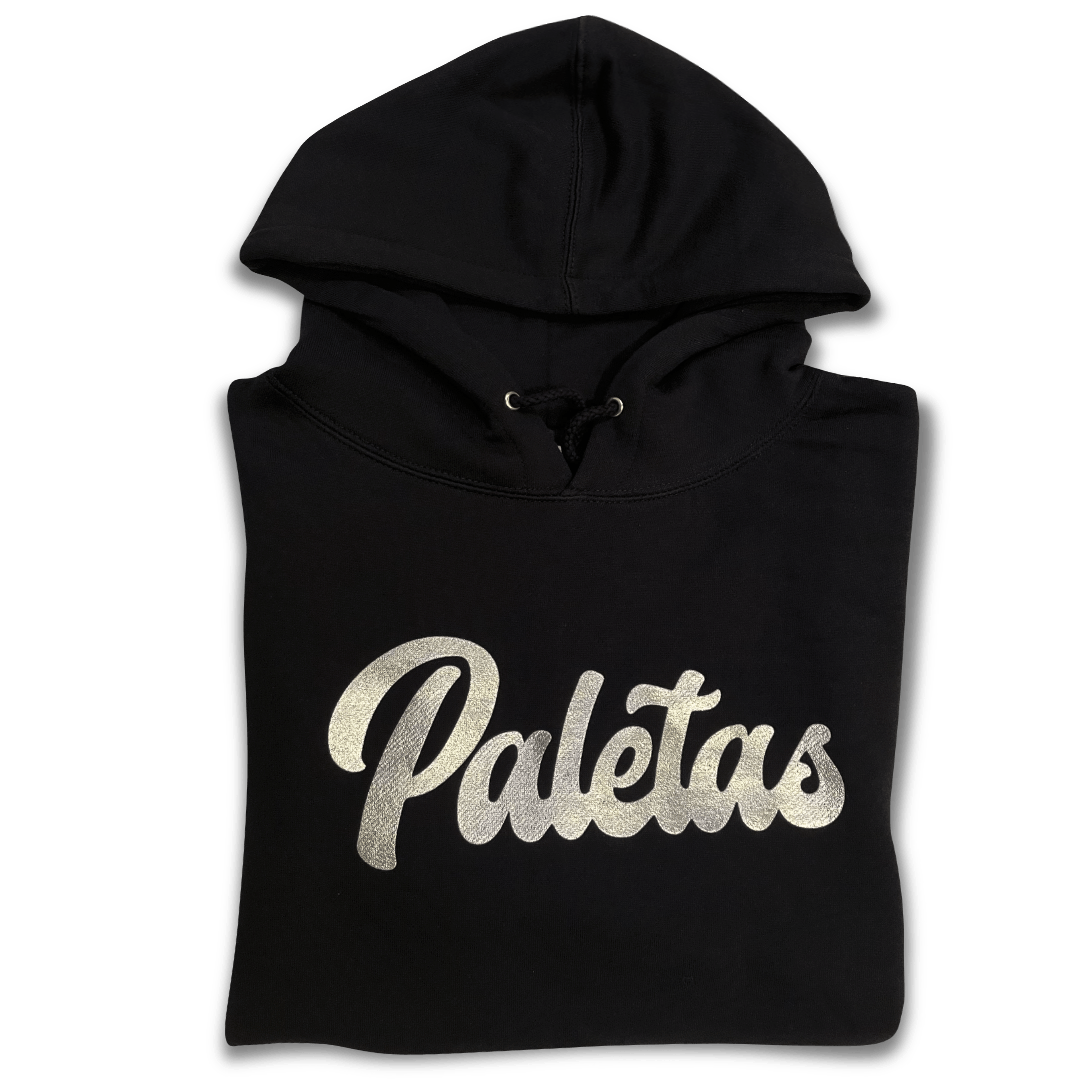 Paletas: Black- Pullover (Silver Wordmark/Silver Popsicle Logo)