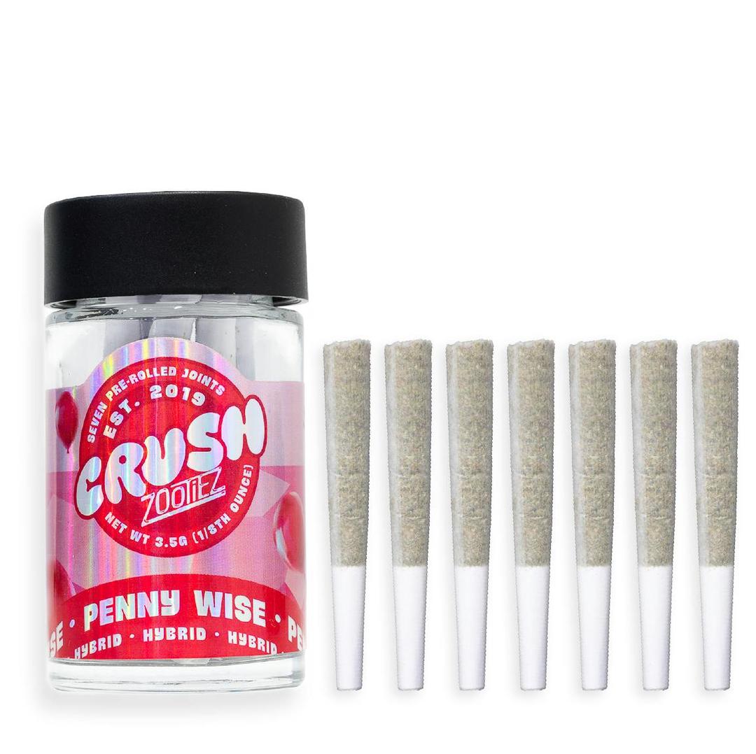 Crush Cannabis ms - Penny Wise - 7 pack pre-rolls total 3.5g
