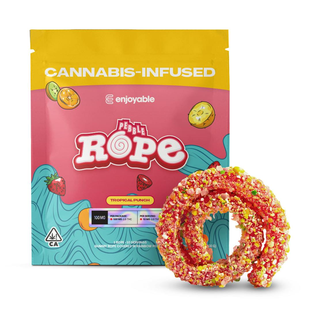 Enjoyable Tropical Punch Pebble Rope 100mg