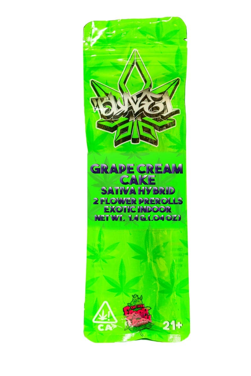 Blaze1 - Grape Cream Cake 2pk Preroll