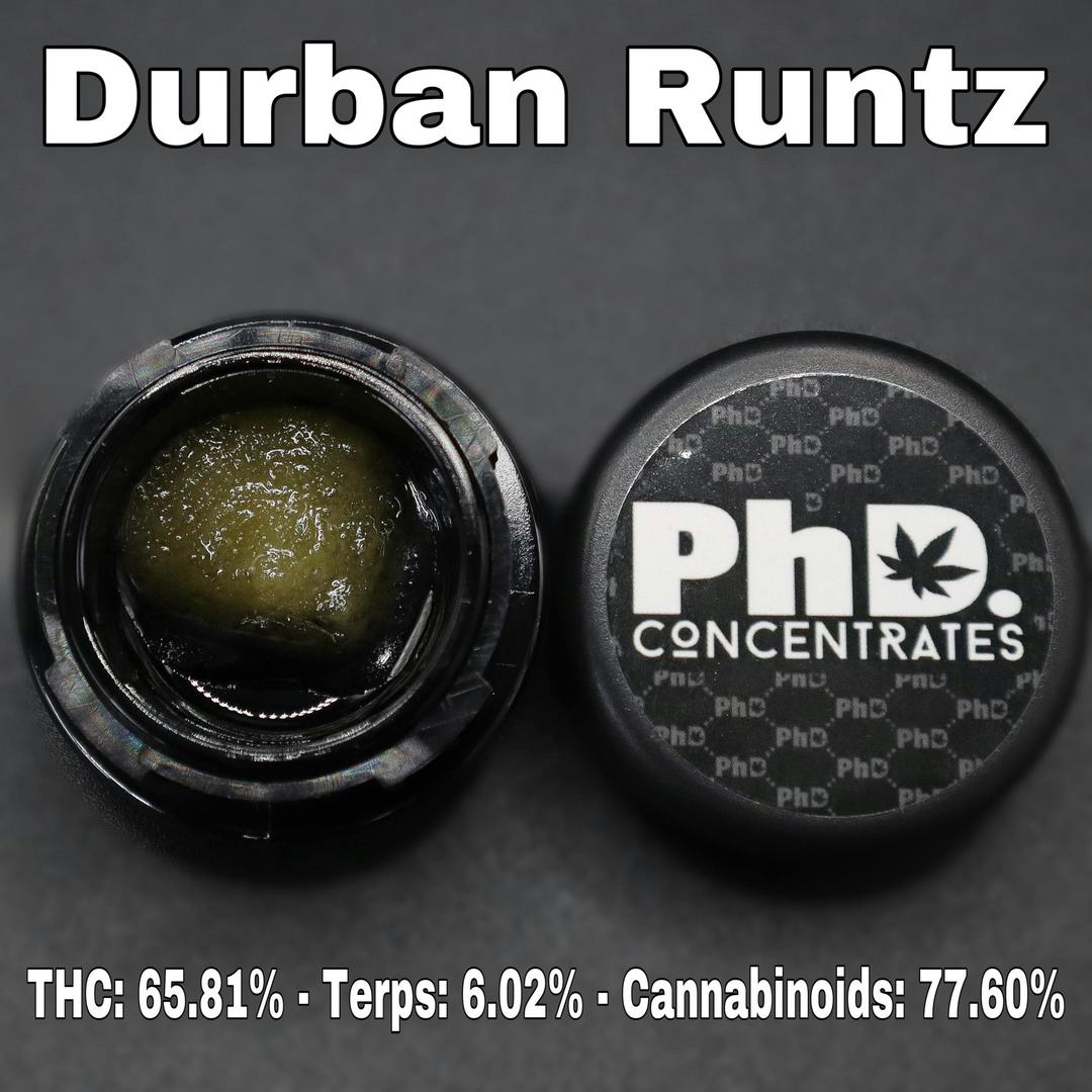 PhD Concentrate 1 gram - Durban Runtz Sugar