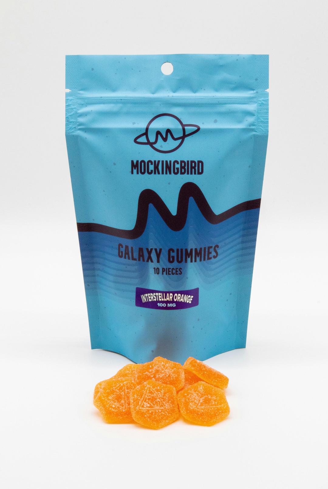 Mockingbird Galaxy Gummies Interstellar Orange 100mg-10pk