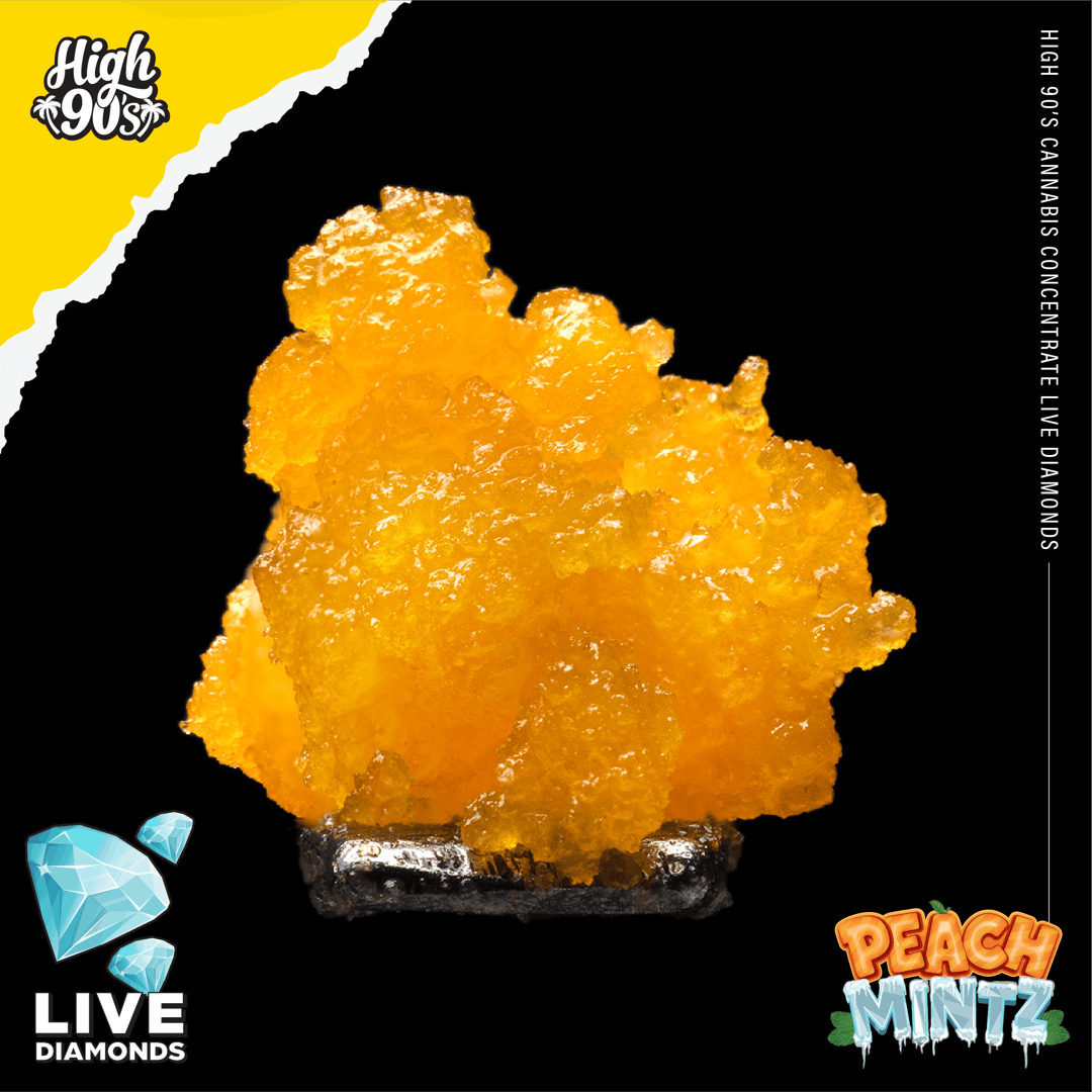 High 90s : Peach Mintz 1g Live Diamonds