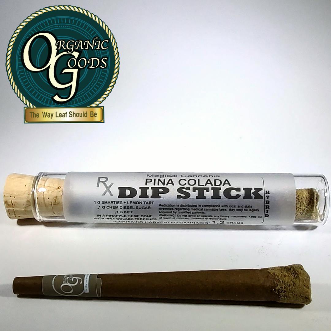 Organic Goods TF Dip Stick w/ Badder & Kief Pina Colada 1.2 G