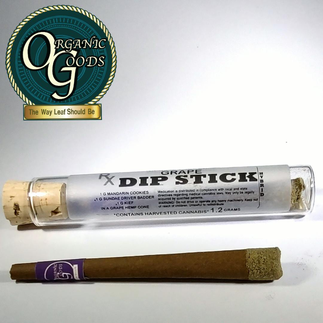 Organic Goods TF Dip Stick w/ Badder & Kief Grape 1.2 G
