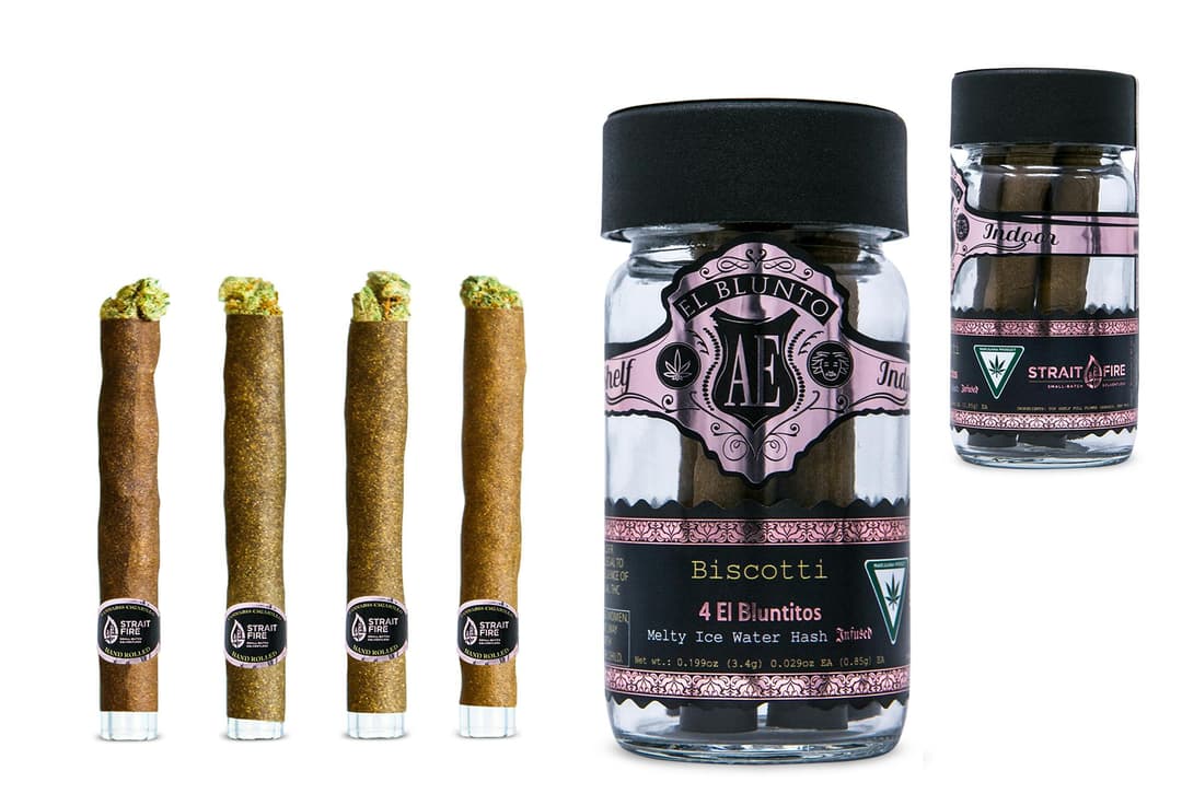 El Bluntito 4pk x Strait Fire - Hash - Biscotti - 4 x .85G [Mini Blunt]