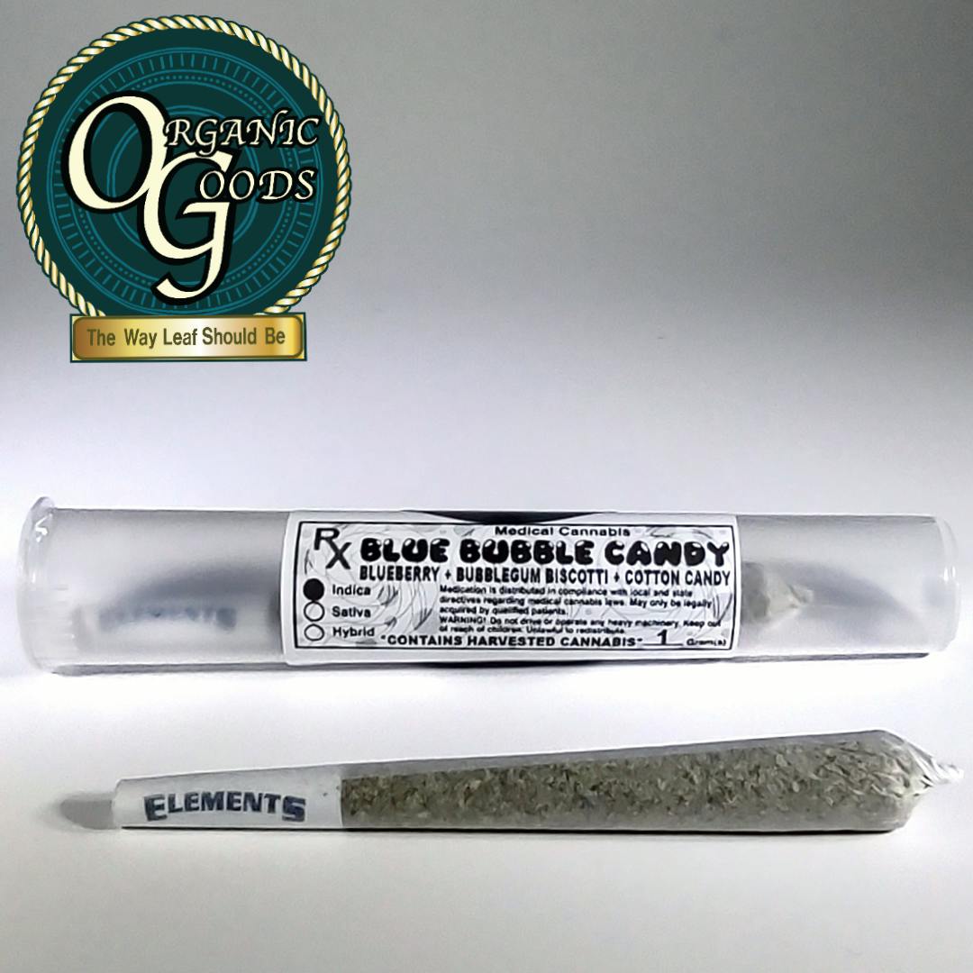 Organic Goods Pre-Roll Blue Bubble Candy 1 G
