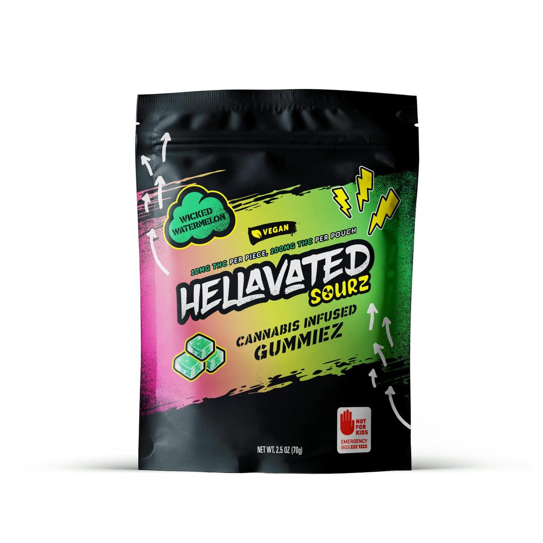 Wicked Watermelon Sour Gummiez 100mg 10-pack