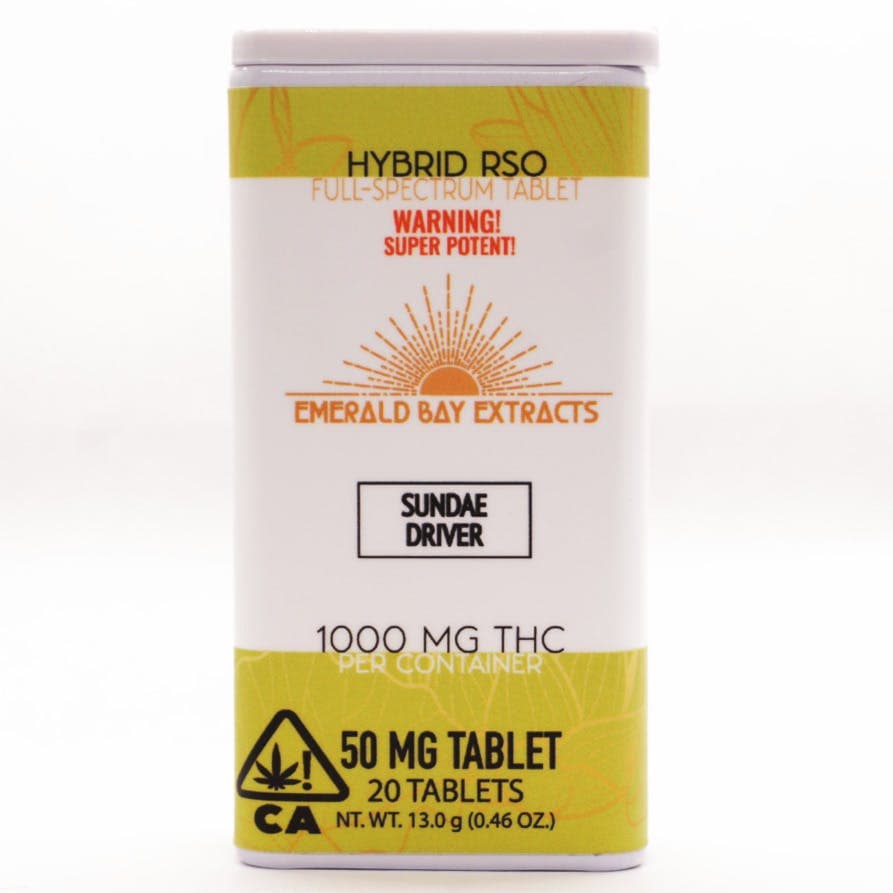 Sundae Driver RSO Tablets (50mg Tablet) [1000mg Package]
