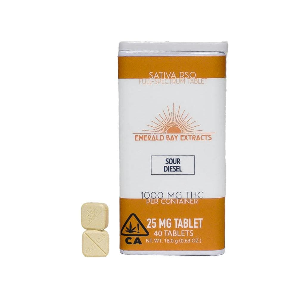 Sour Diesel RSO Tablets (25mg Tablet) [1000mg Package]