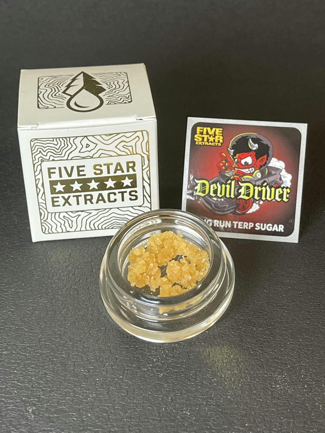 Five Star Extracts: Devil Driver - 1 Gram Nug Run Terp Sugar