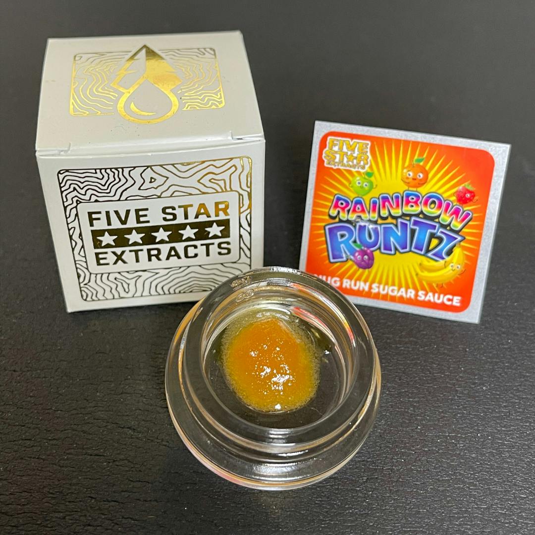 Five Star Extracts: Rainbow Runtz - 1 Gram Nug Run Sugar Sauce