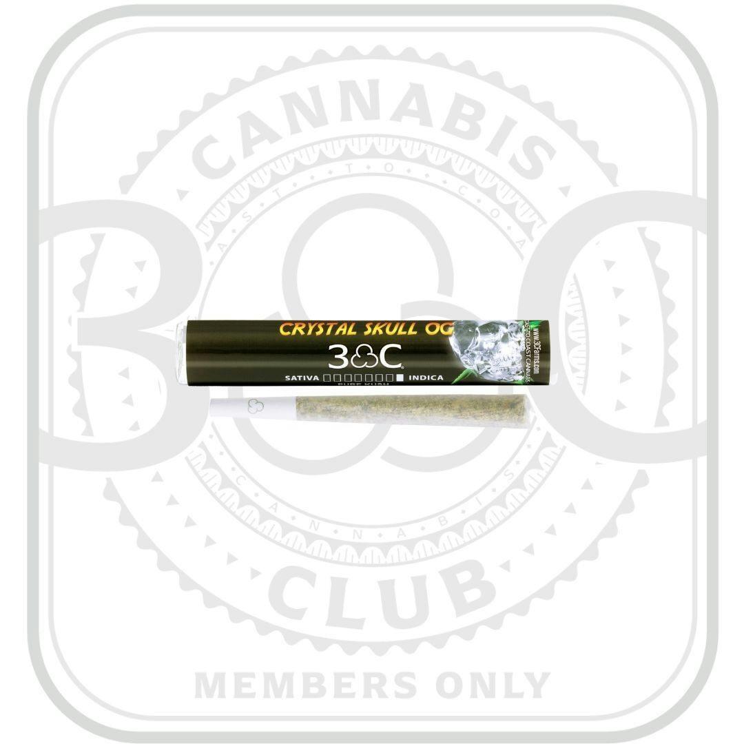 3C | Crystal Skull OG Preroll - 1g (Members Only Pricing)