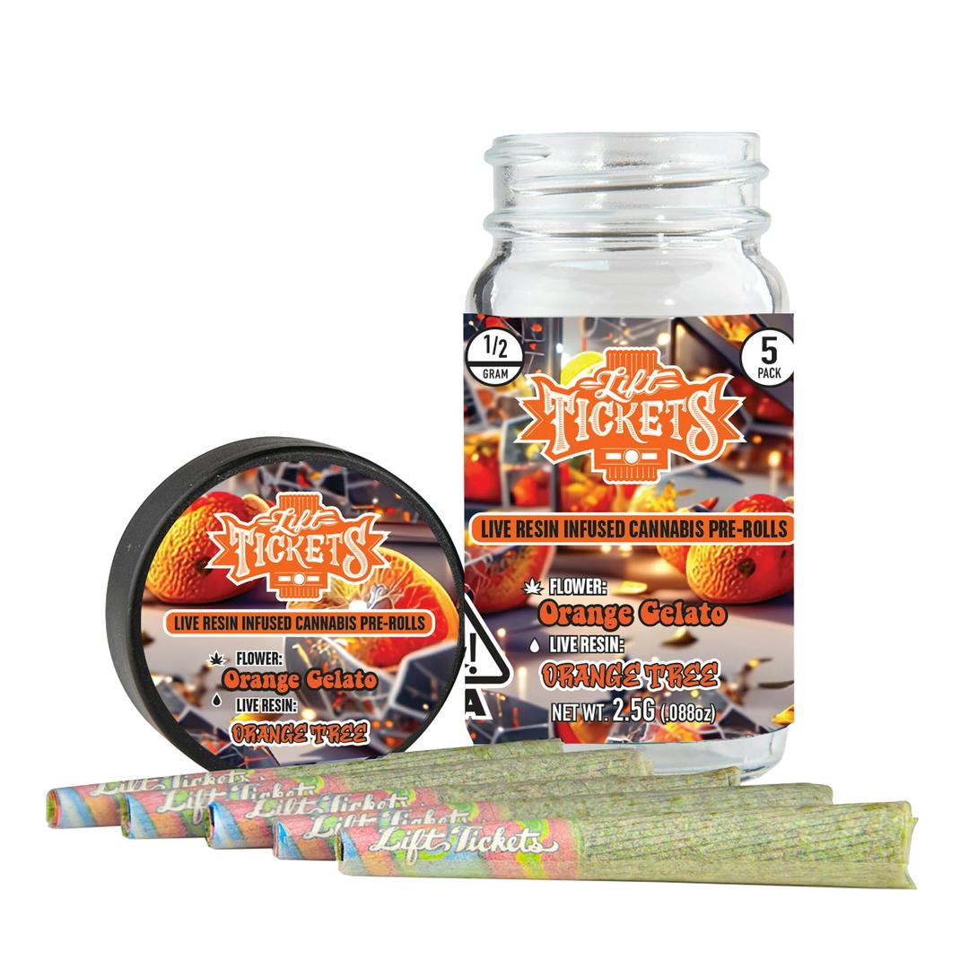Orange Gelato x Orange Tree - Infused Pre-Roll 5-Pack