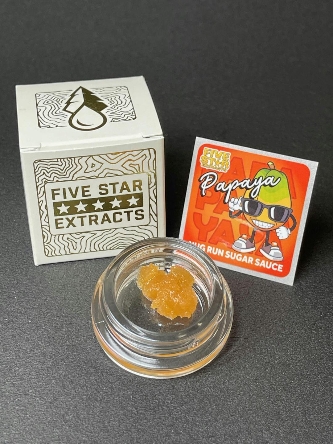 Five Star Extracts: Papaya - 1 Gram Nug Run Sugar Sauce