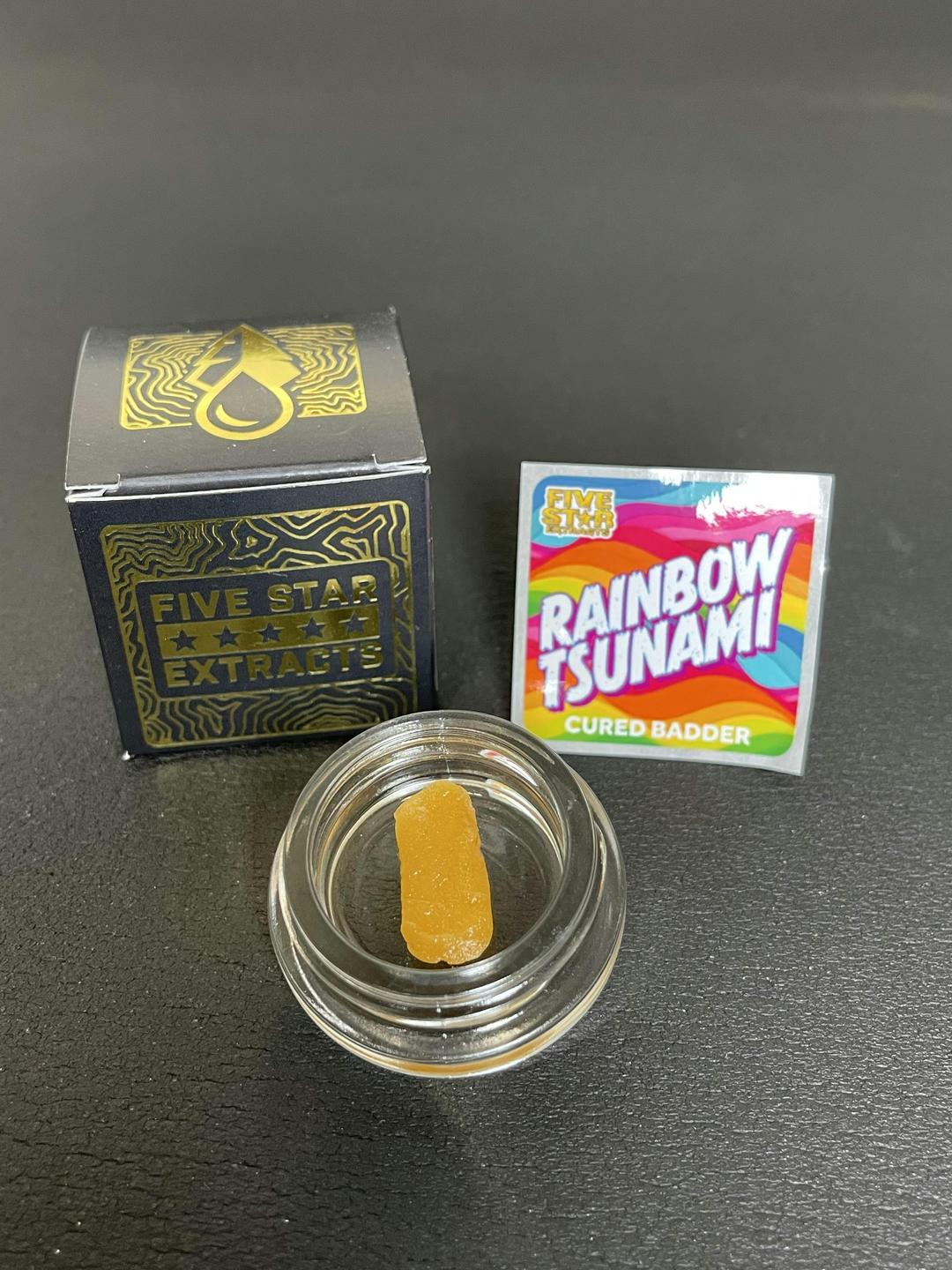 Five Star Extracts: Rainbow Tsunami - 1 Gram Cured Badder
