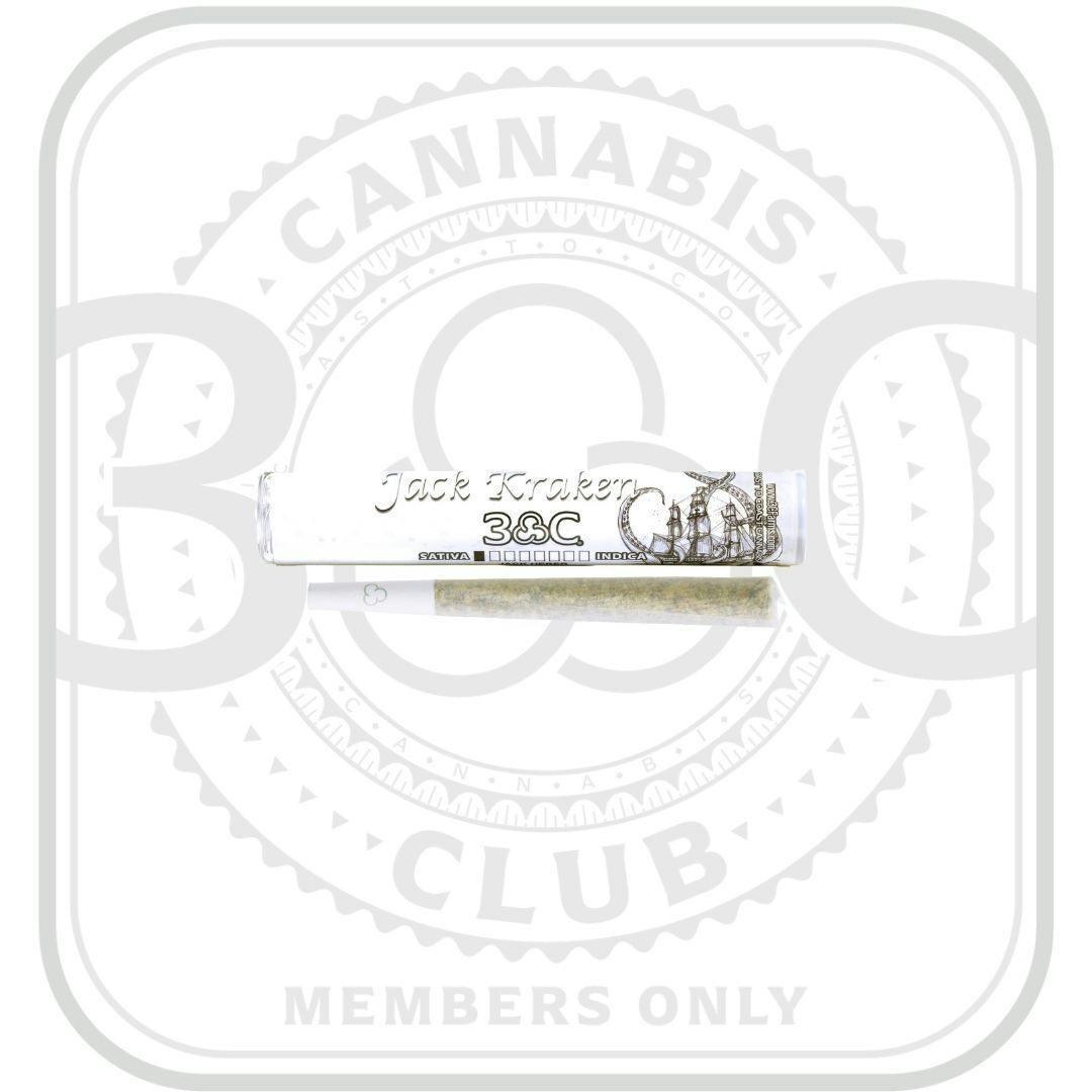 3C | Jack Kraken Preroll - 1g (Members Only Pricing)