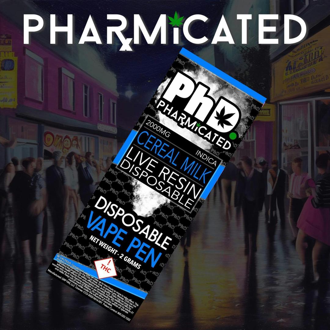 PhD 2 Gram Disposable Resin Vape Cart - Cereal Milk (I)