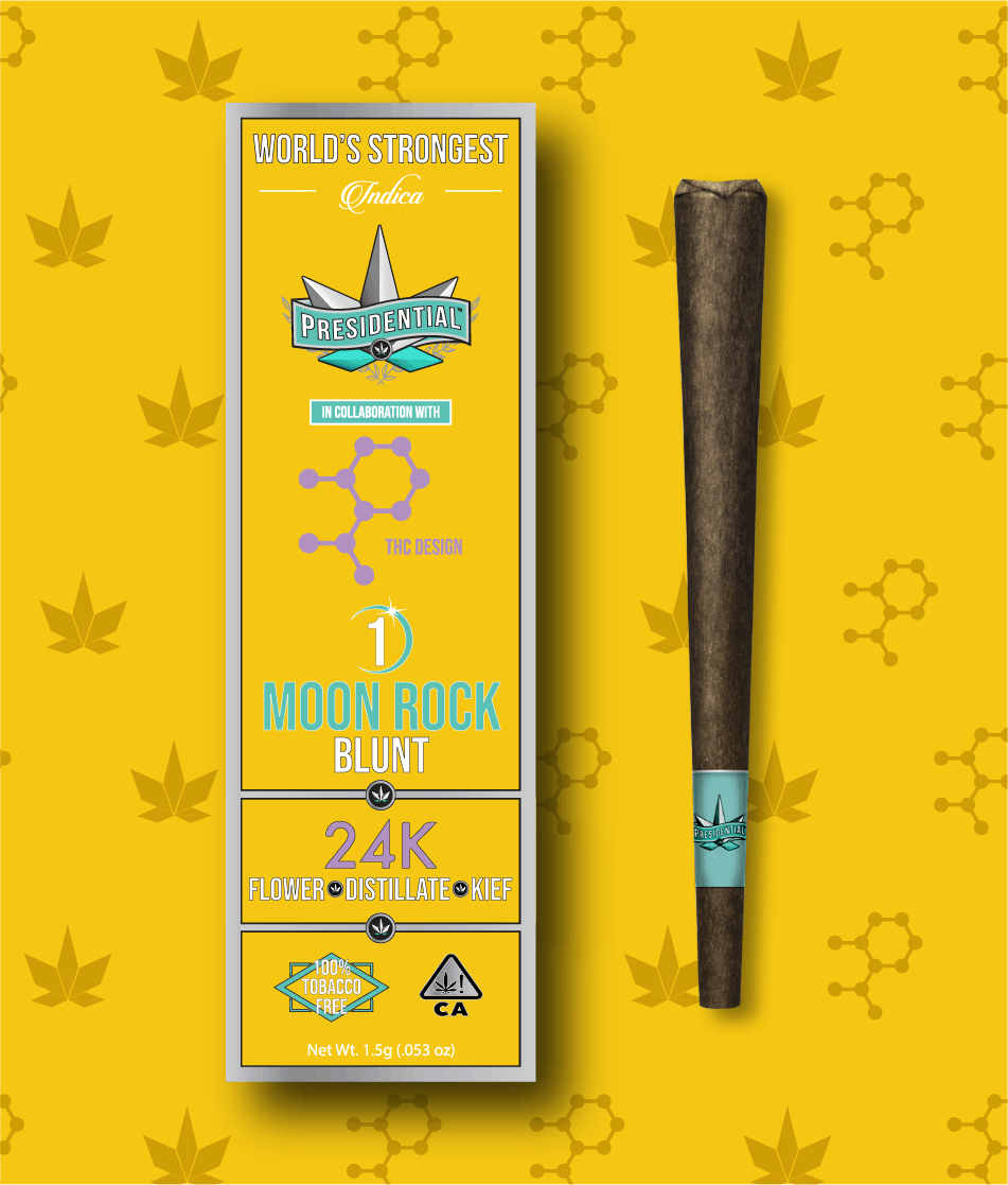 Presidential x THC Design Moon Rock Blunt - 24k